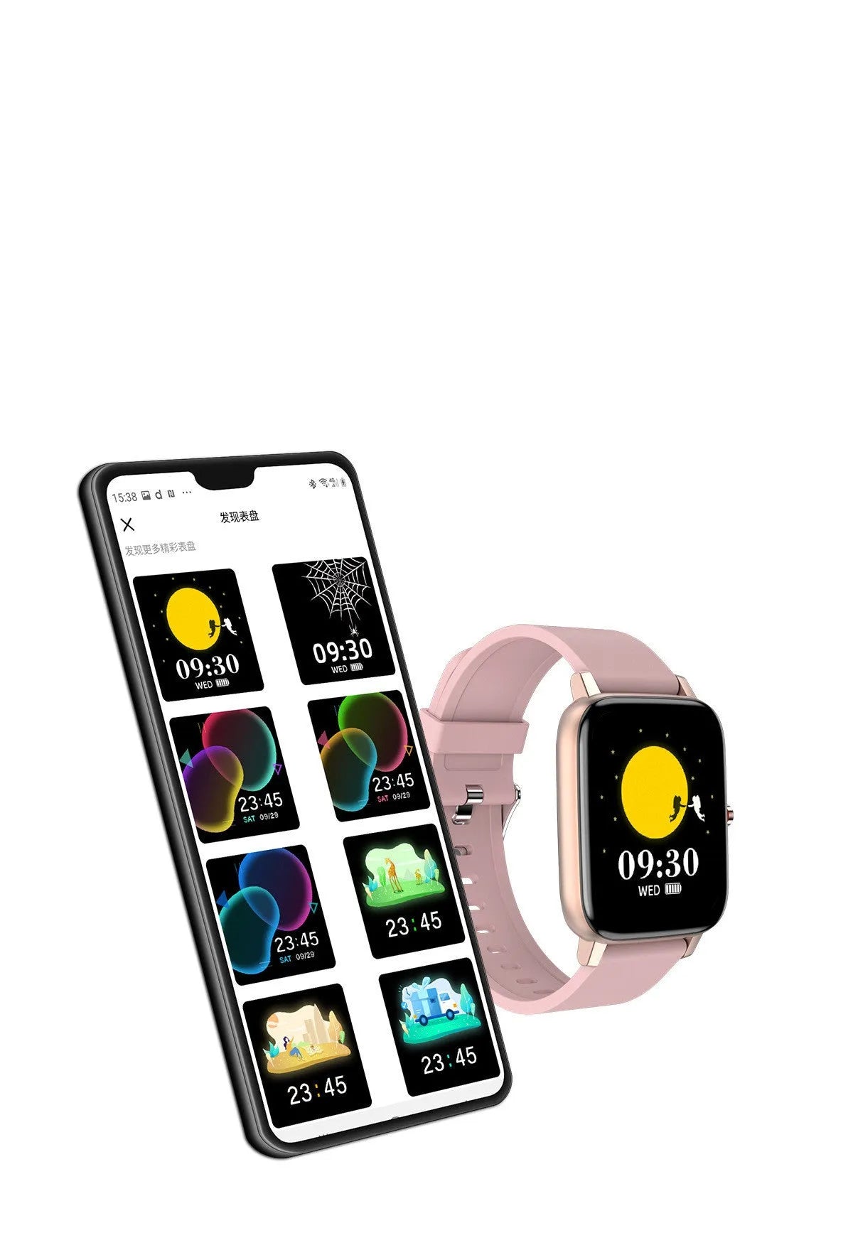 H80 smart watch with black silicone strap showing ECG and blood oxygen monitoring on its 1.69-inch touch screen