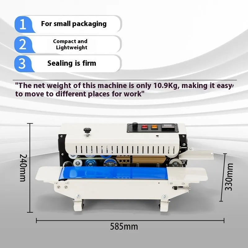 Manual steel seal sealing machine for printing date codes on plastic bags