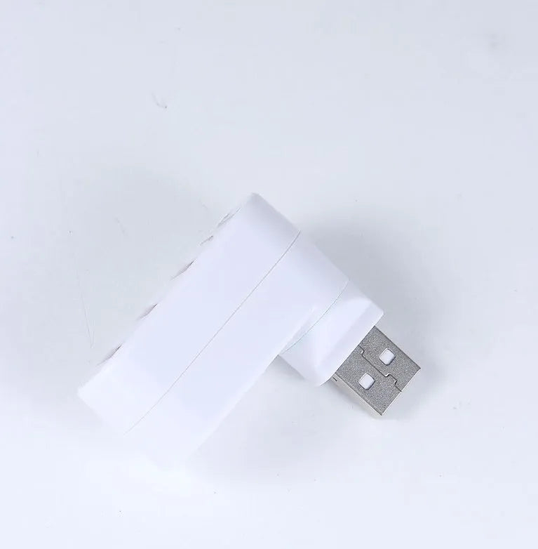 Black and white USB 2.0 hub splitter with multiple expansion ports