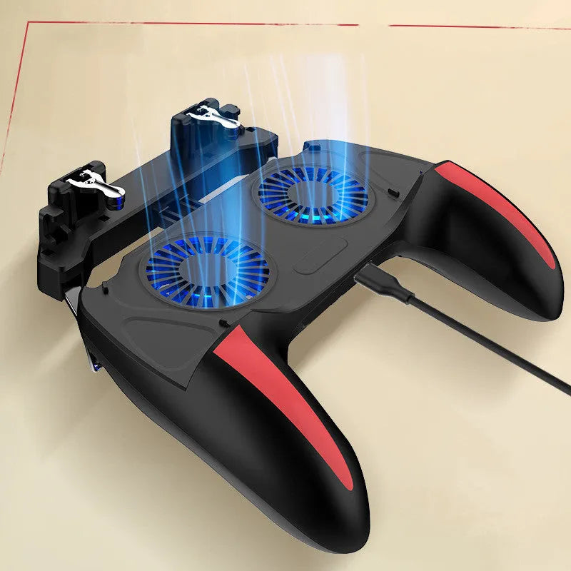 H10 mobile gaming controller for smartphones with touch screen interface.