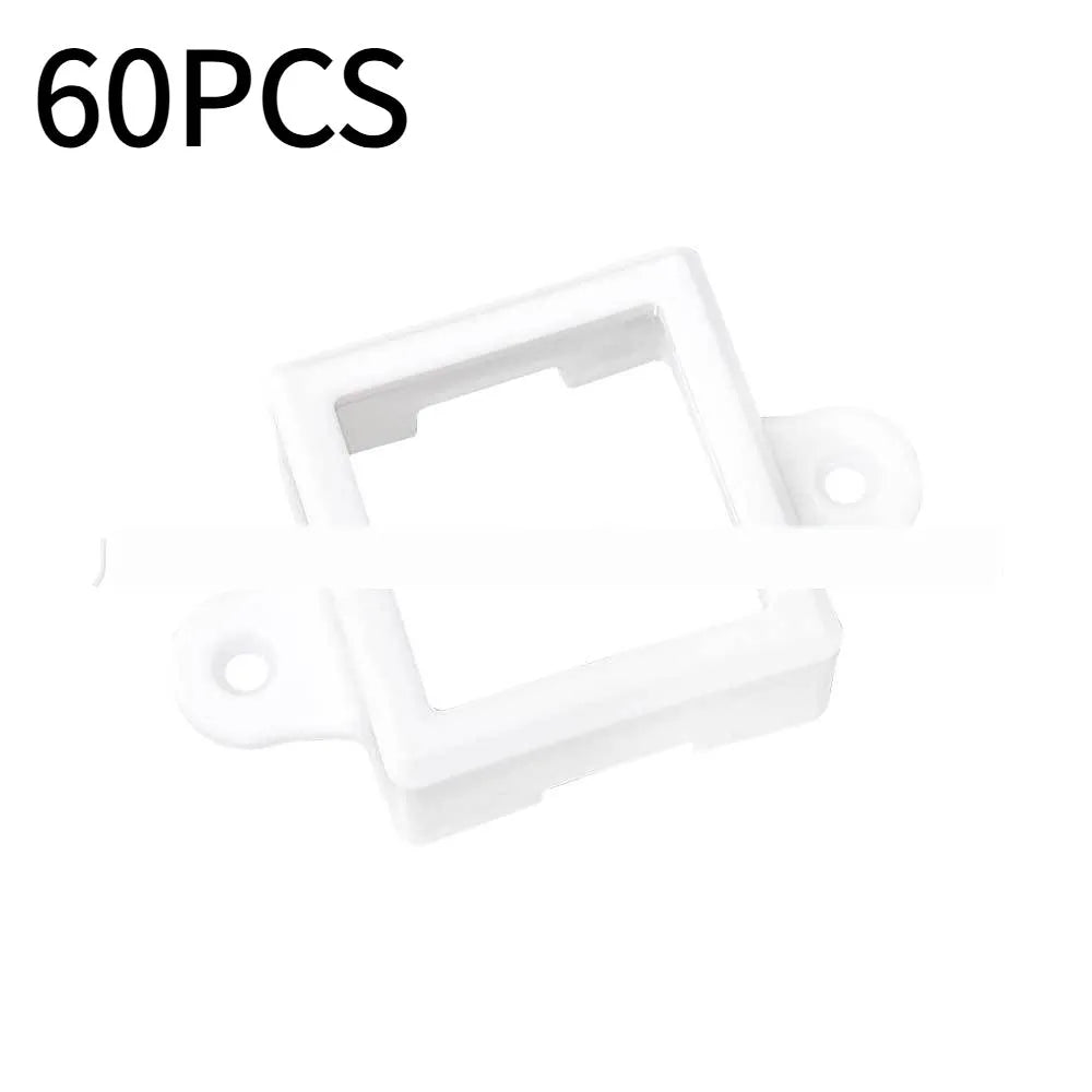 White plastic LED protective lampshade measuring 1.7cm by 6cm