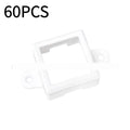 White plastic LED protective lampshade measuring 1.7cm by 6cm