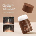 Container of mattifying face powder for oil control around bangs and hairline