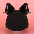 Plush fabric ski helmet decoration with cartoon design in alpine ornament style
