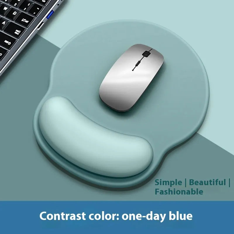 Gradient girl silicone mouse mat with wristband on desk 220x250mm