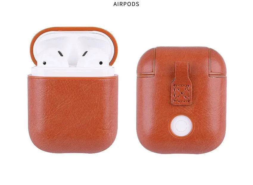 Genuine leather protective case for Apple Airpods in multiple colour options