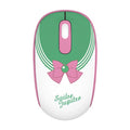 Sailor Moon pink wireless computer mouse with USB receiver showing cartoon character design
