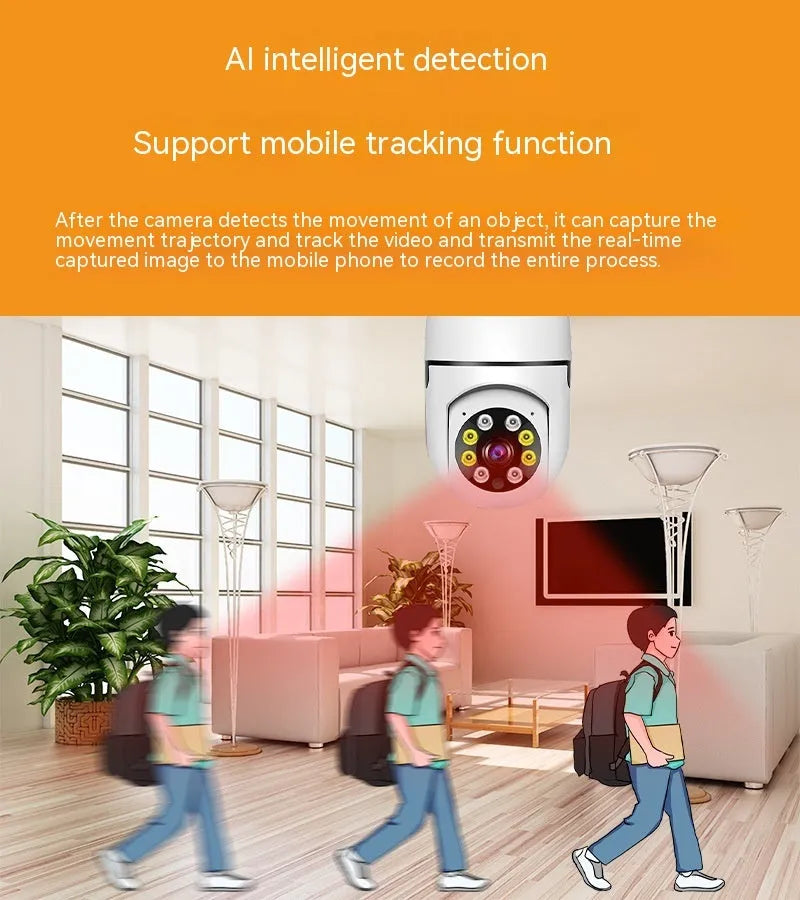Wireless Wifi bulb security camera for lamp holders with 1080p full colour night vision