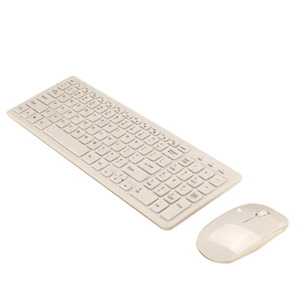 Wireless keyboard and mouse set in choice of four colours with 96-key keyboard and USB receiver