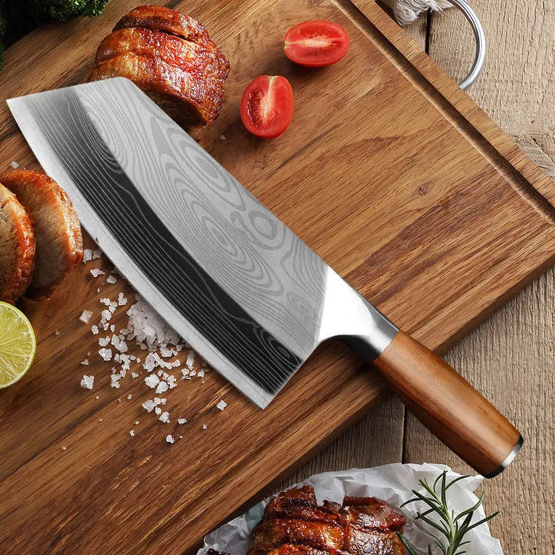 320mm stainless steel kitchen knife with forged blade construction