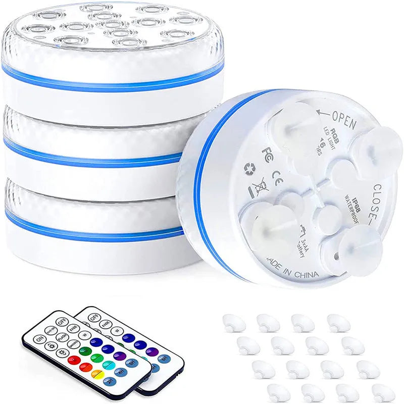 Remote control colour changing LED diving light with ABS plastic case for garden decoration