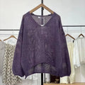 Loose polyester mesh sun protection top with princess sleeves in Chinese style, available in multiple colours and sizes