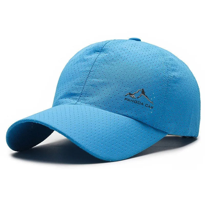 Korean-style adjustable baseball cap in polyester fabric with dome crown design for summer sun protection