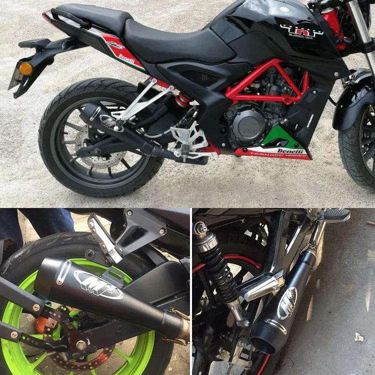 Universal M4 motorcycle exhaust pipe in multiple colour options for large displacement engines