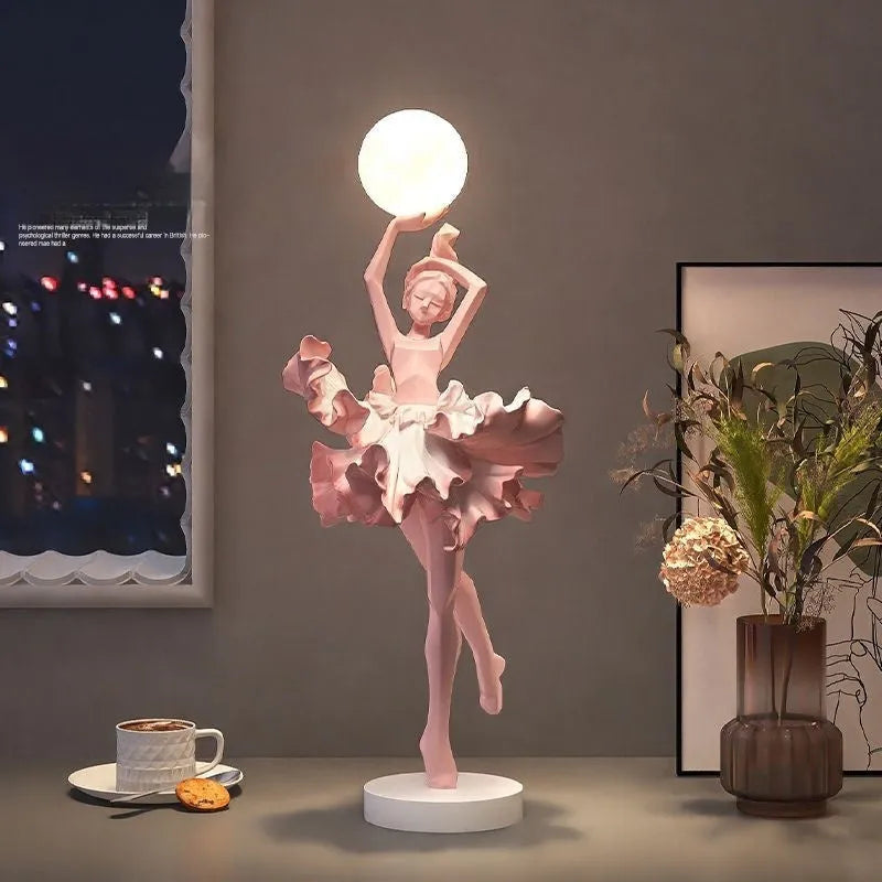 Art Girl Atmosphere USB rechargeable night light ornament in Black Gold colour