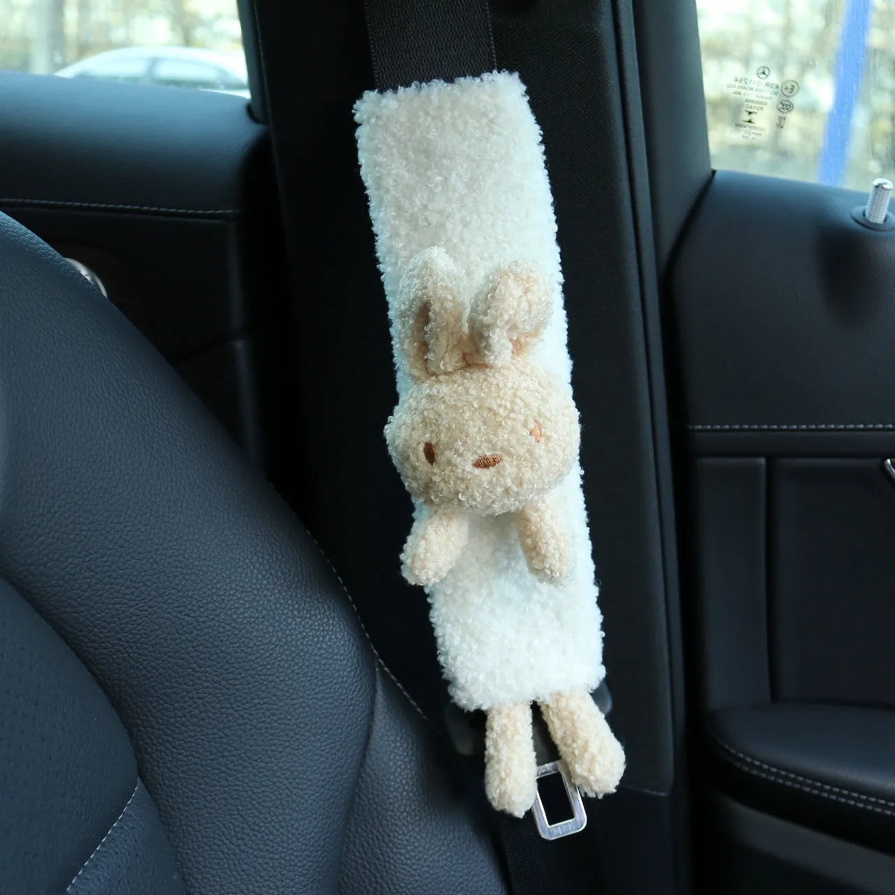 Cartoon plush car safety belt shoulder protector in Rabbit and Bear designs