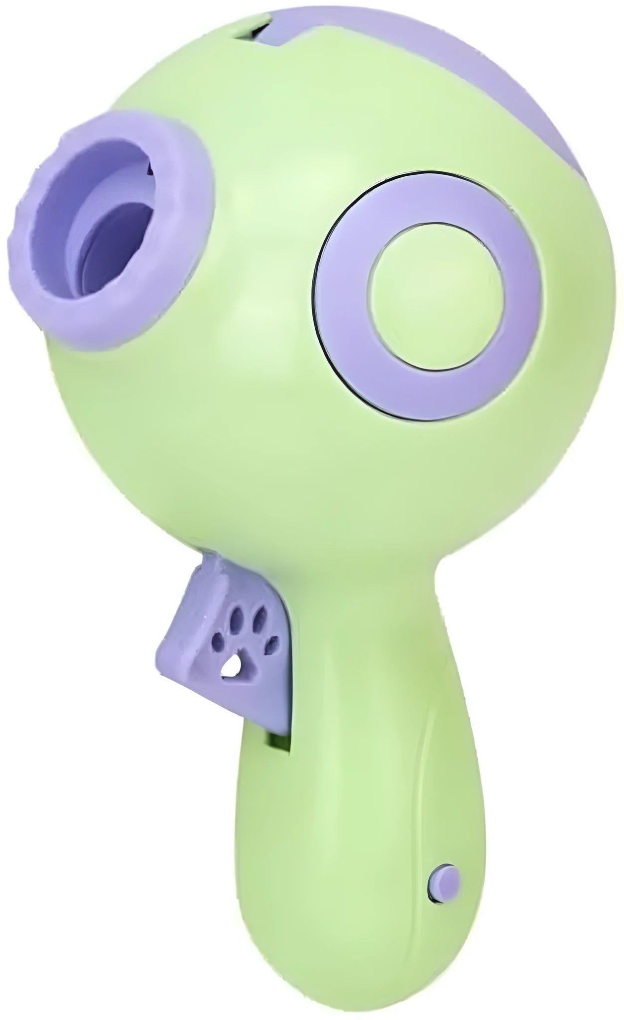 Green orange pink dog treat launcher toy food dispenser for training and interactive pet play