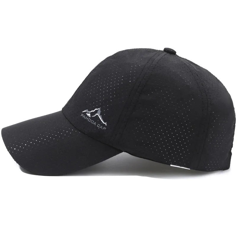 Korean-style adjustable baseball cap in polyester fabric with dome crown design for summer sun protection