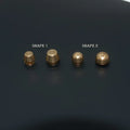 Brass decorative foot nails in 10x6mm and 12x7mm sizes for leathercraft