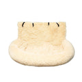 Winter thickened thermal vehicle-mounted pet mat in dark grey or beige colours for car seat protection