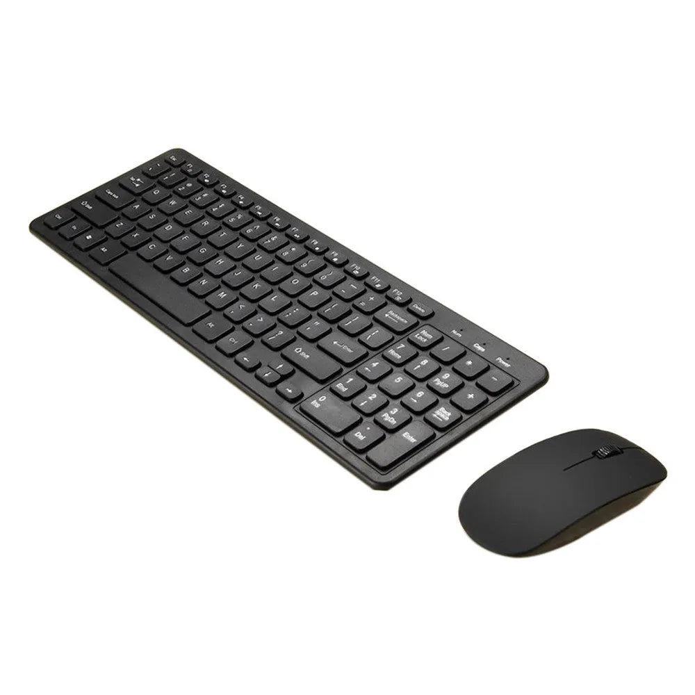 Wireless keyboard and mouse set in choice of four colours with 96-key keyboard and USB receiver