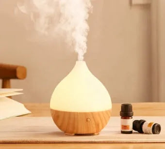 Asakusa wood grain finish aroma diffuser with vase shape and 100ml water tank
