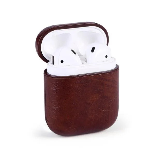 Genuine leather protective case for Apple Airpods in multiple colour options