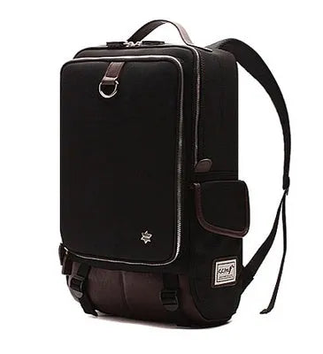 Modern large capacity Oxford cloth backpack in seven colour options showing 30cm width