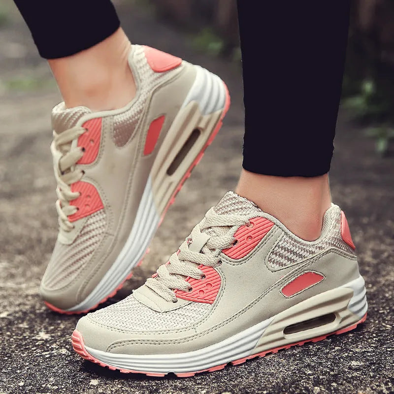 Women's casual shoes with 3.5cm low heel in beige orange, grey, and pink purple colour options