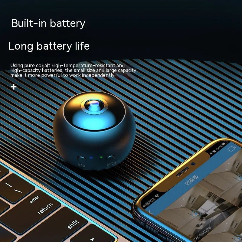 1080p wireless Wi-Fi surveillance camera with ABS housing and 3.6mm lens