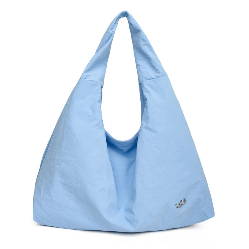 Women's heart-shaped nylon underarm bag in large capacity design