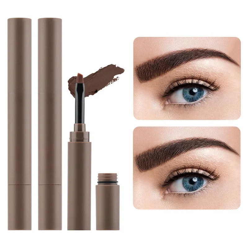 Double-headed eyebrow cream in five colour shades for natural brow definition