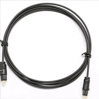 OD2.2 digital audio optical fibre cable with PVC jacket shown in multiple available lengths.
