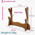 Handmade wooden Chinese style wall bracket shelf with multiple display layers.