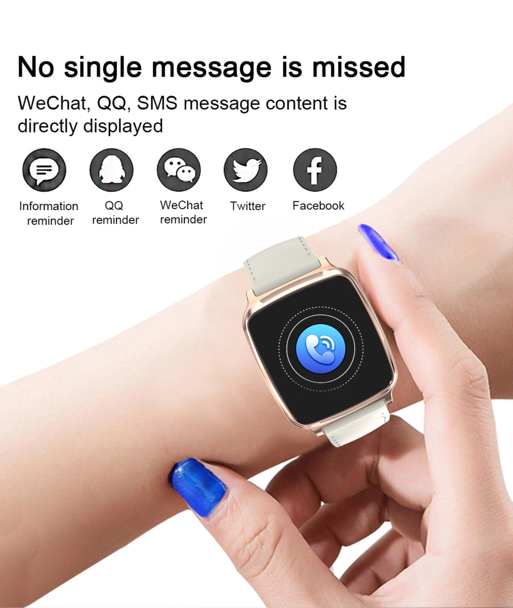 M8 multi-function smart bracelet with touch screen showing heart rate data, on a TPU strap.