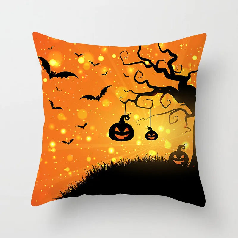 Halloween pillowcase 45x45cm peach skin fabric modern simple square cushion cover for sofa