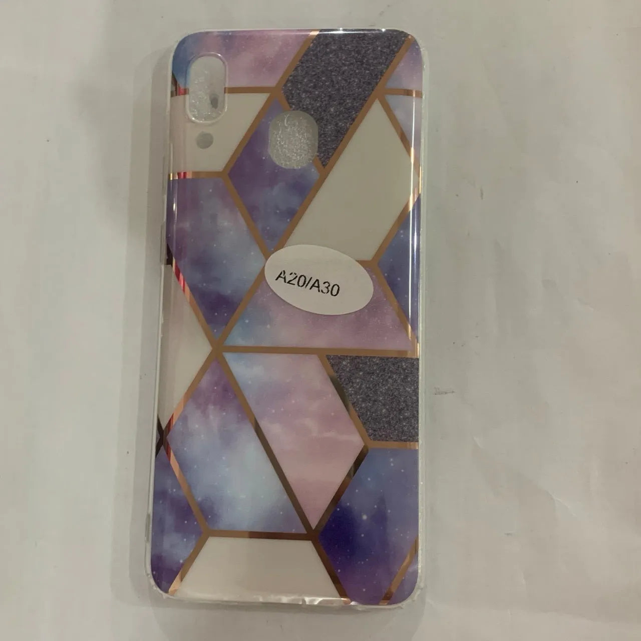 Electroplated marble pattern mobile phone case showing multiple colour options for Huawei and Samsung smartphones