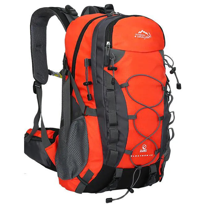 Green polyester leisure sports backpack with 20-35L capacity for outdoor activities