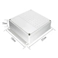 White indoor outdoor security power box with ABS construction measuring 225x190x70mm
