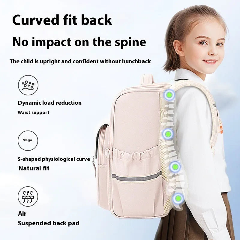 Oxford cloth student schoolbag in multiple colour options for grades 5-6