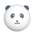 Panda-shaped silicone pet bath brush with soft bristles for cleaning cats and dogs