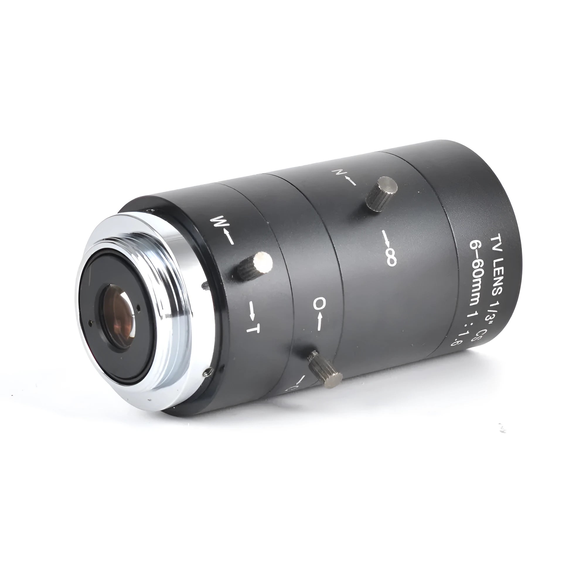 Black manual aperture 6-60mm CCTV security camera lens with CS mount interface