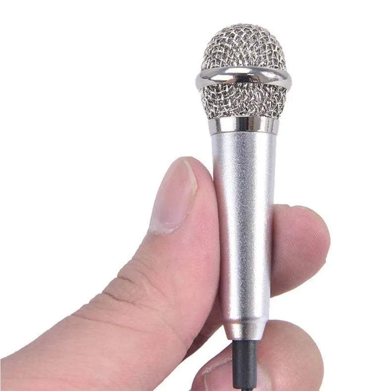 T3 mini condenser microphone with 3.5mm jack in blue, gold, red and silver colours for Android mobile phones