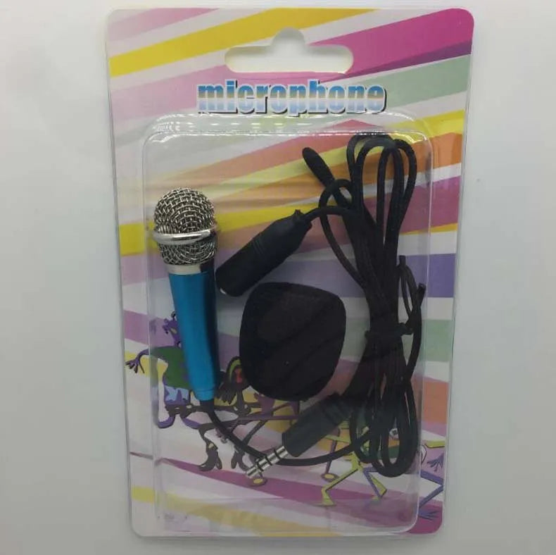 T3 mini condenser microphone with 3.5mm jack in blue, gold, red and silver colours for Android mobile phones