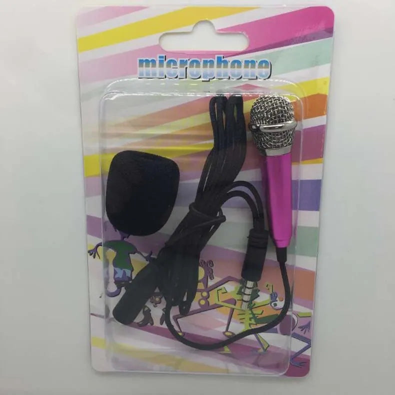 T3 mini condenser microphone with 3.5mm jack in blue, gold, red and silver colours for Android mobile phones