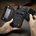 Frosted back cover phone holster case for iPhone in black, blue, brown, coffee or wine red.