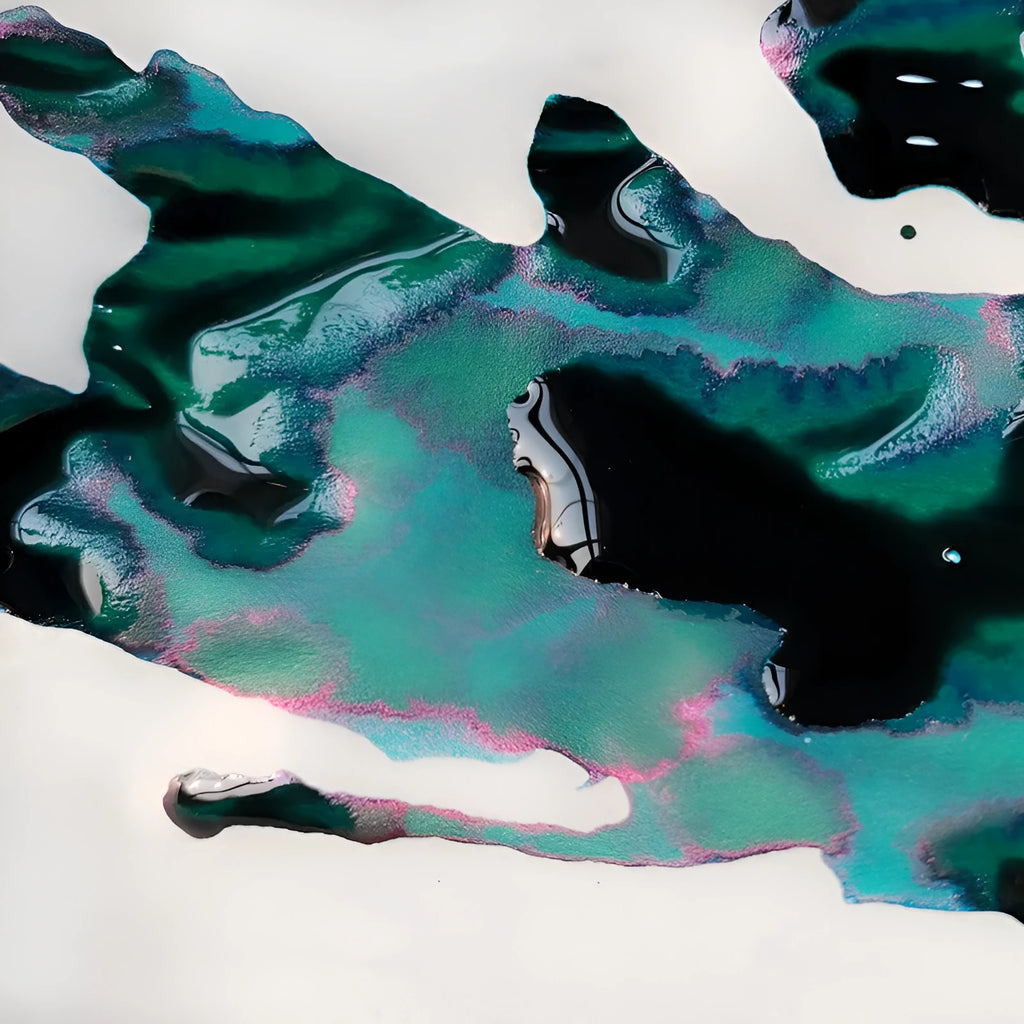 Bottle of gradient ink with gold powder particles for fountain pens and dip pens in Red Tide or Truffle colour.
