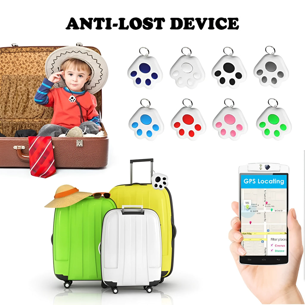 Bluetooth dog tracking pendant in various colours with 42mm dimensions and collar attachment