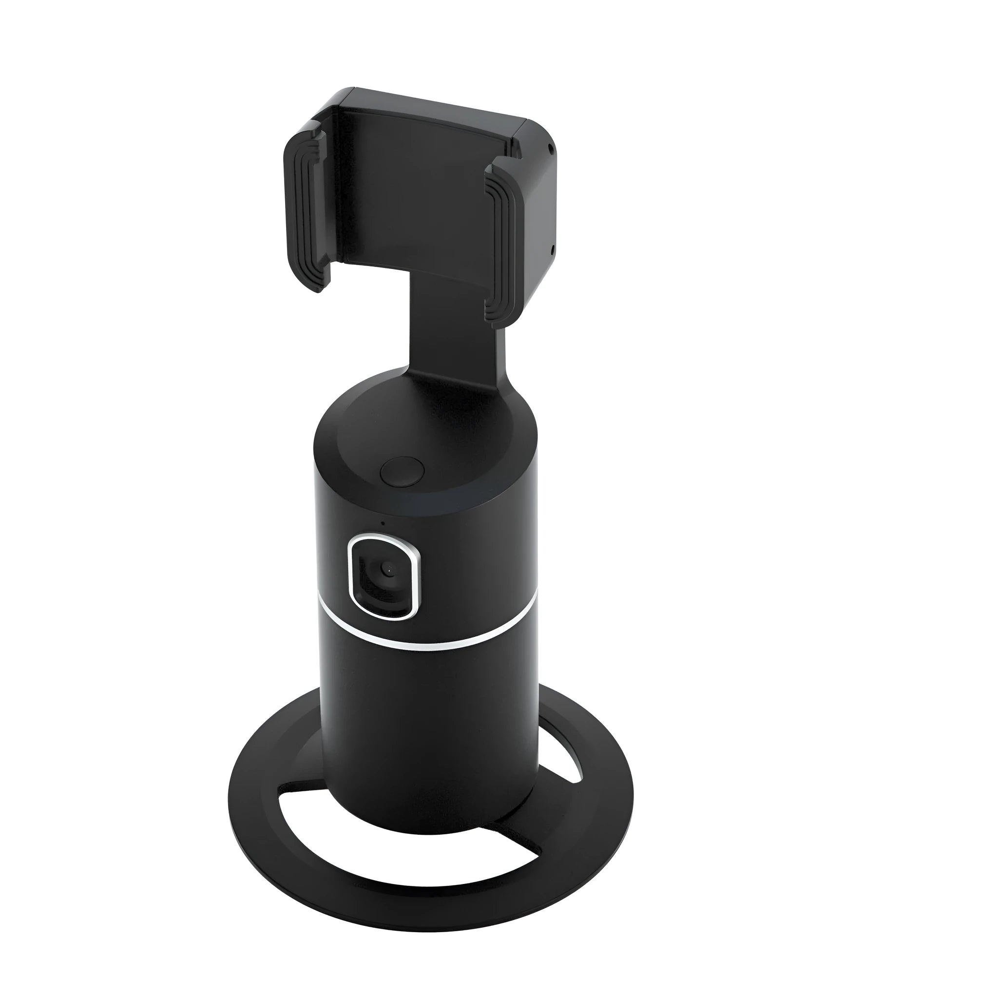 Smartphone tracking stabilizer gimbal with 360-degree rotation and clip installation