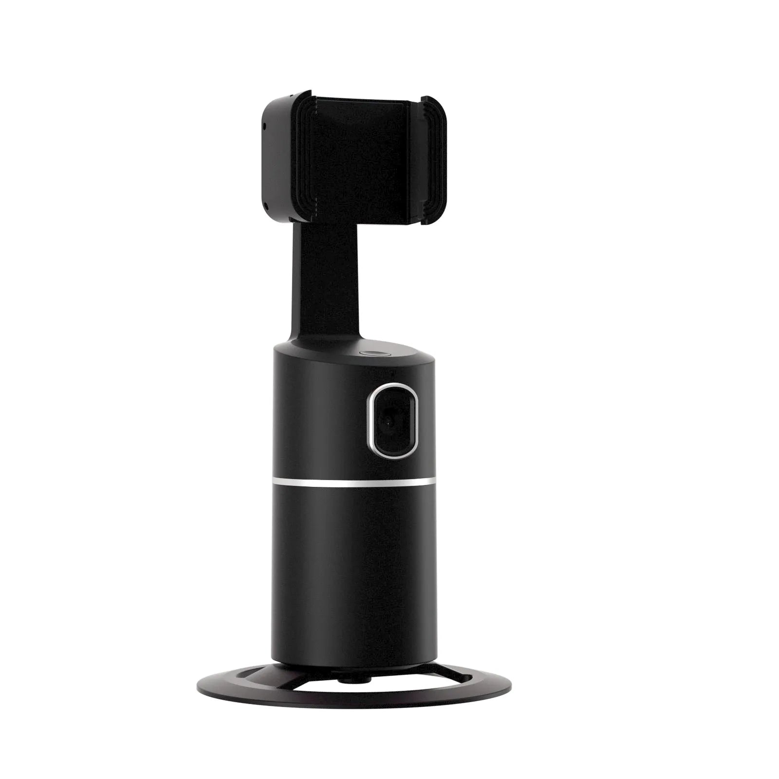 Smartphone tracking stabilizer gimbal with 360-degree rotation and clip installation